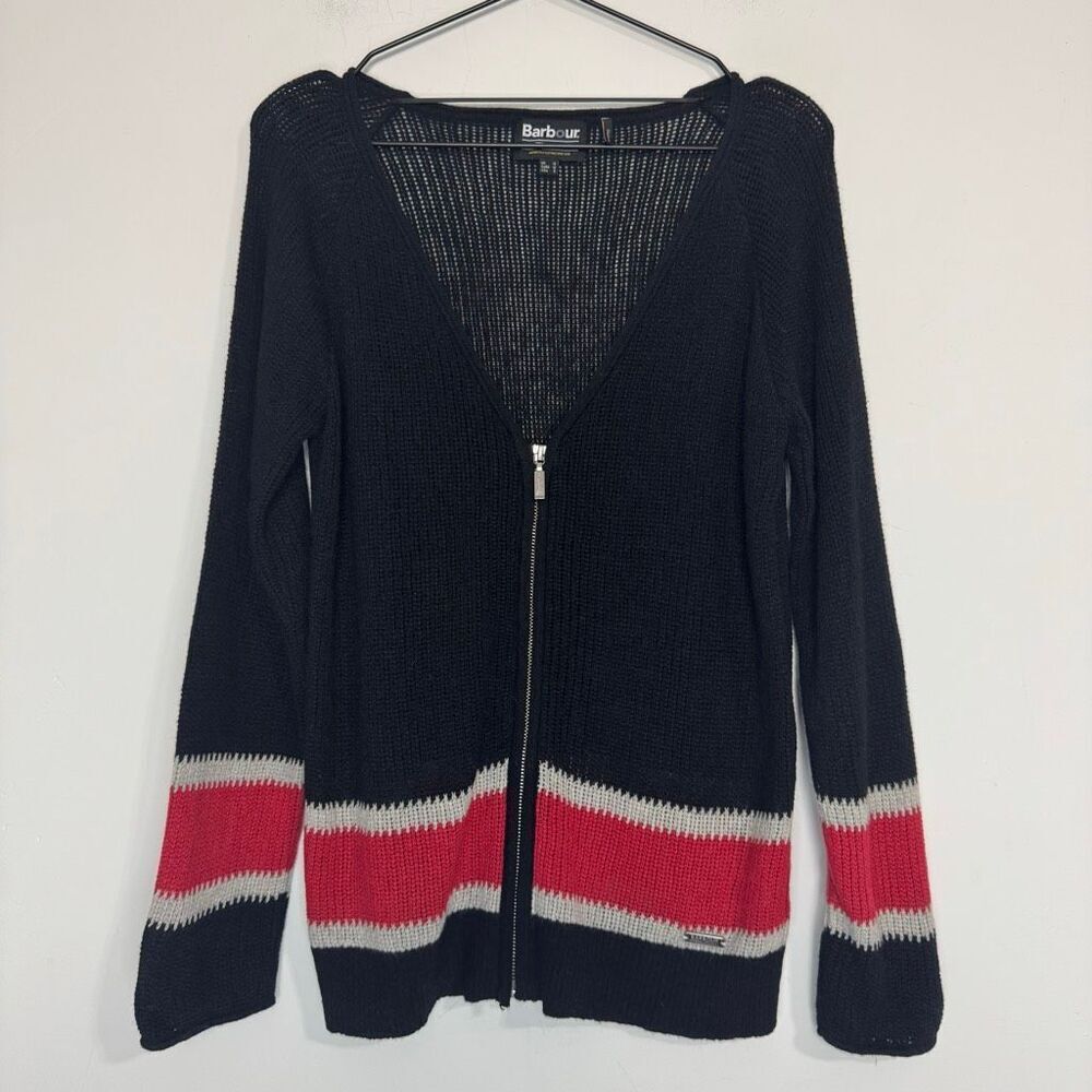 Barbour Zip Up Alpaca Blend Cardigan 8